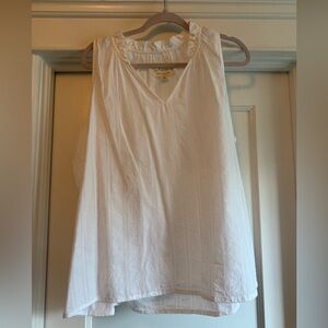 Evy’s Tree Trista White V-Neck Tank Top, 2X